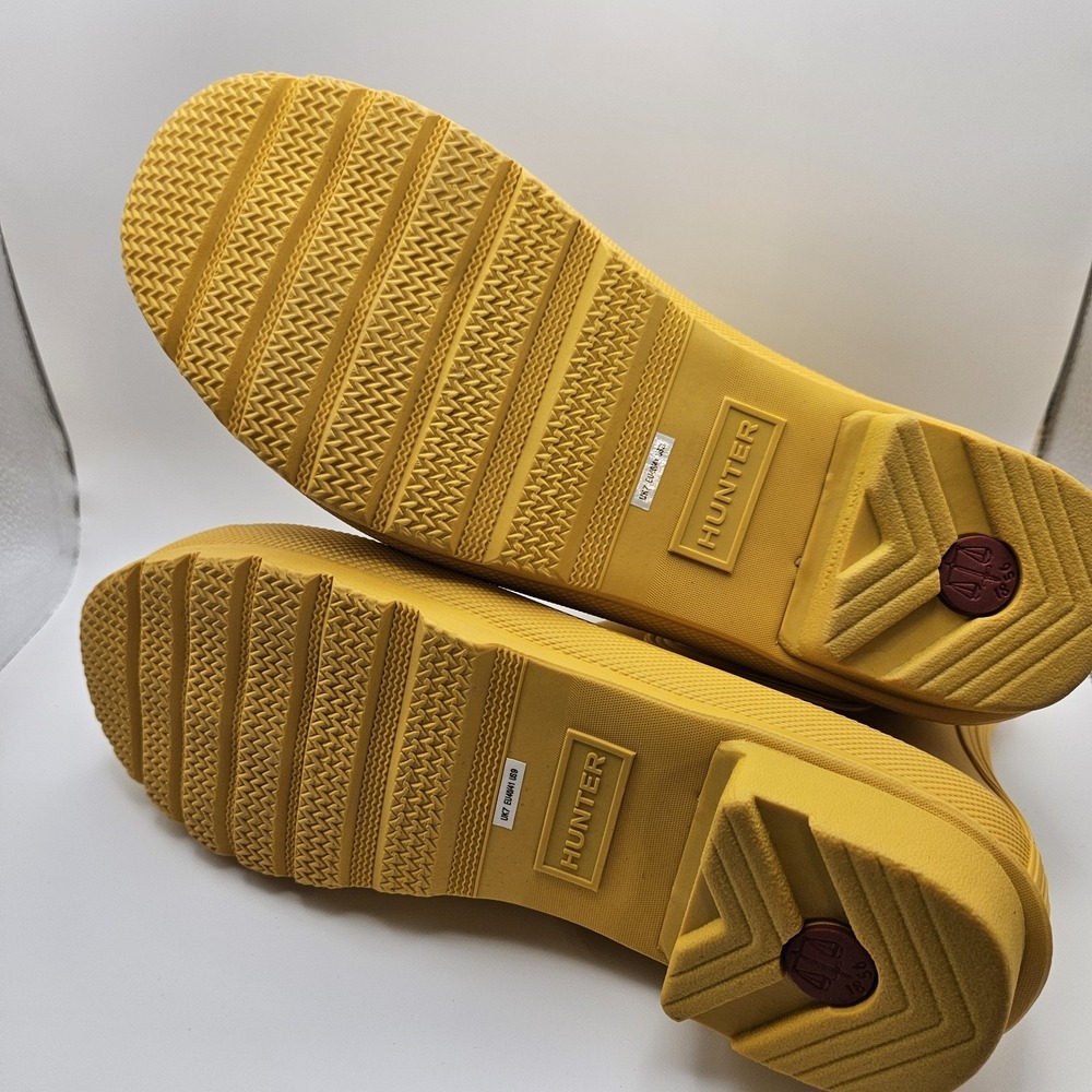 Hunter Original Chelsea Boot Short Waterproof Yellow Rain Boots Women's Sz 9 NEW - Picture 7 of 9